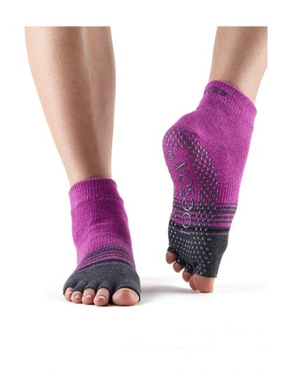 Toesox Ankle Mulberry Stripe