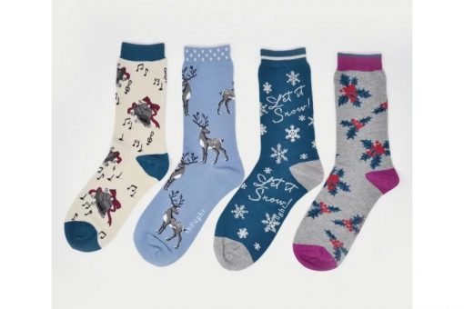 Darčekové balenie 4 dámskych ponožiek Vianoce